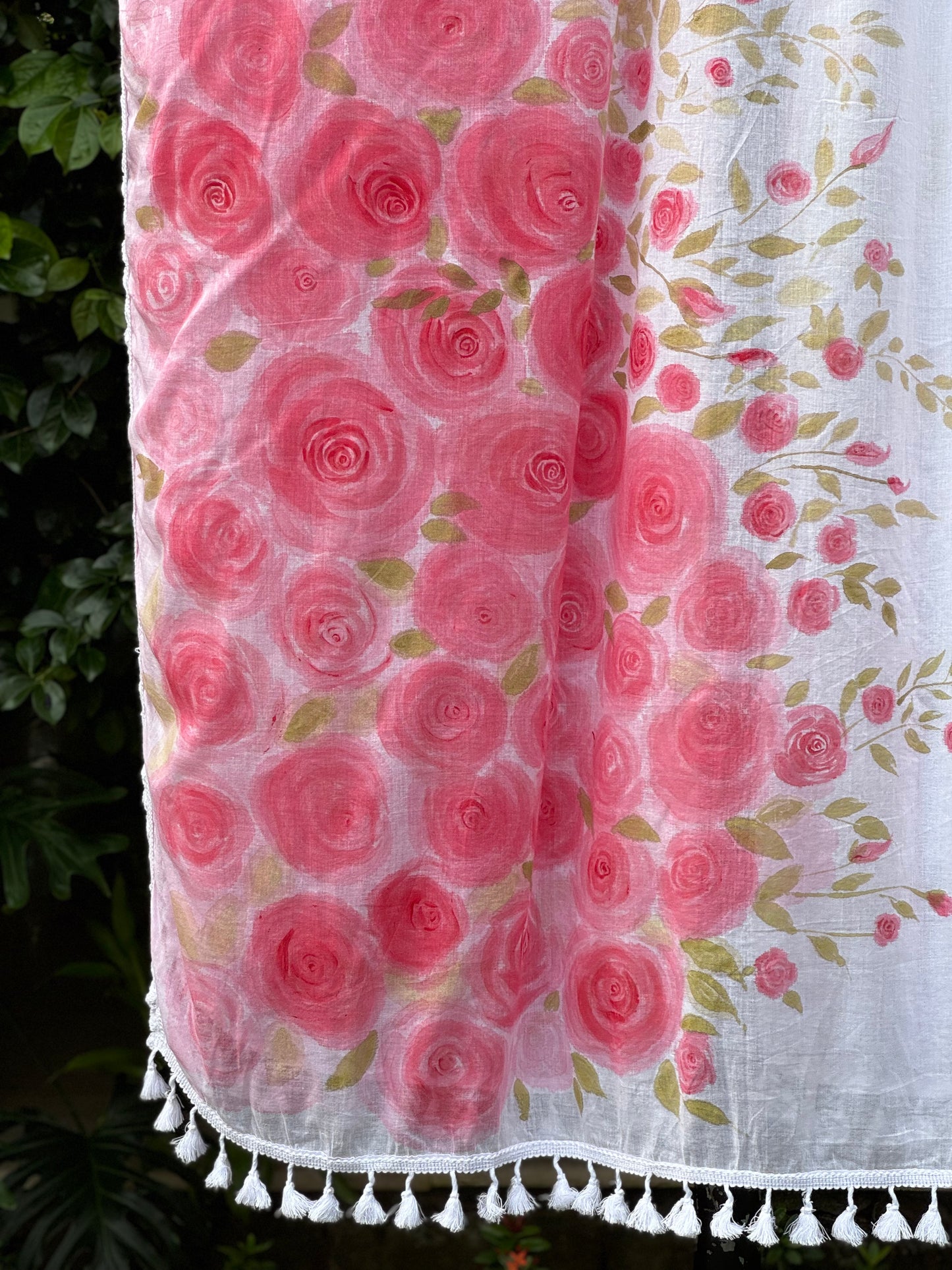 Hand Painted Mul Cotton Dupatta