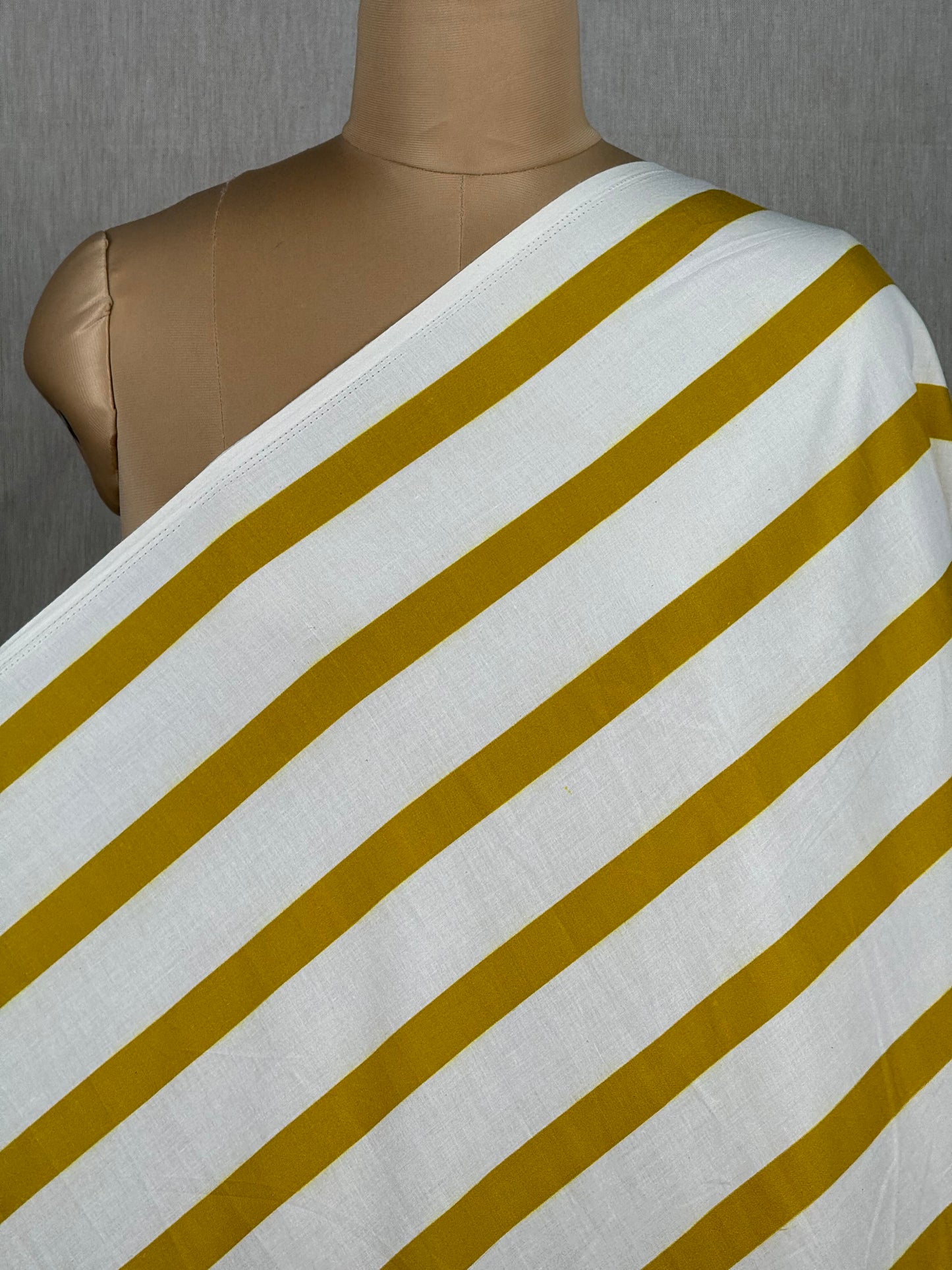 Stripes printed Kora Fabric