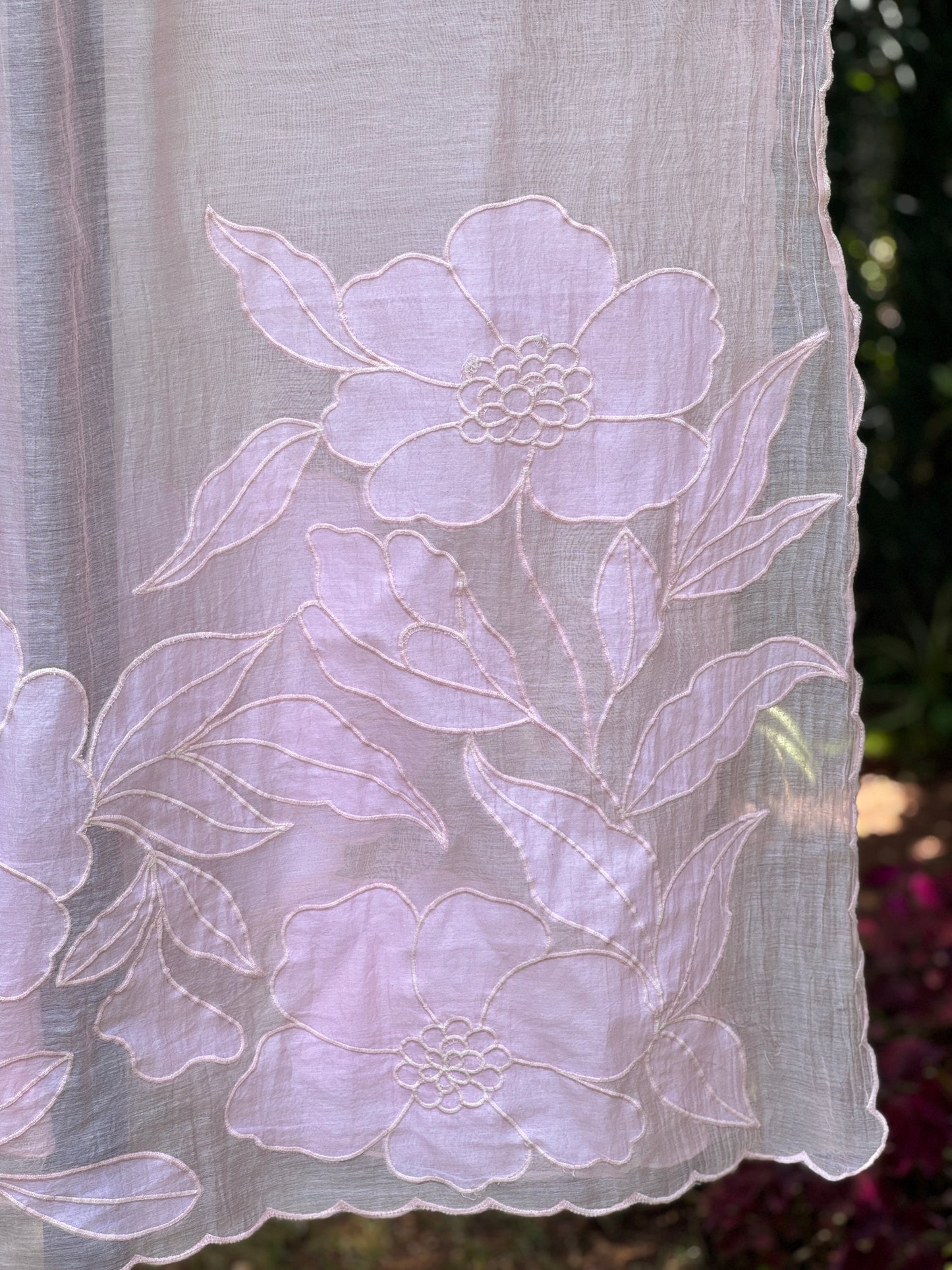Applique Embroidered Cotton Dupatta