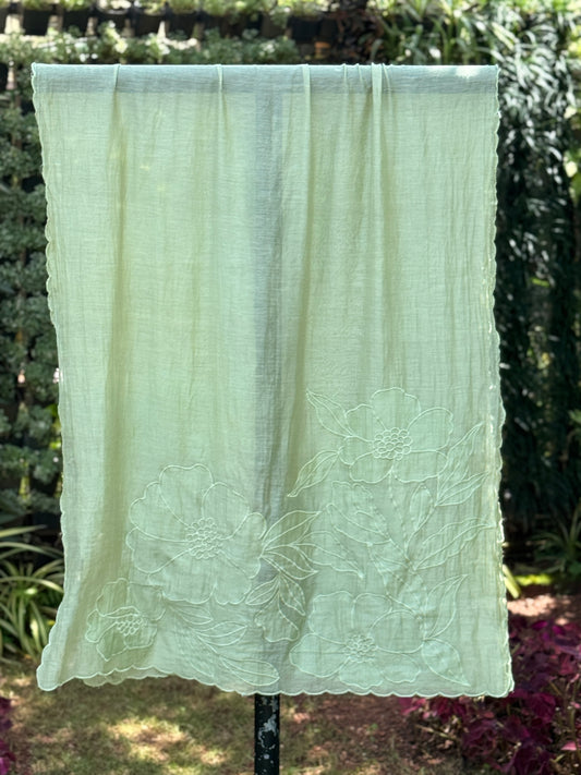 Applique Embroidered Cotton Dupatta