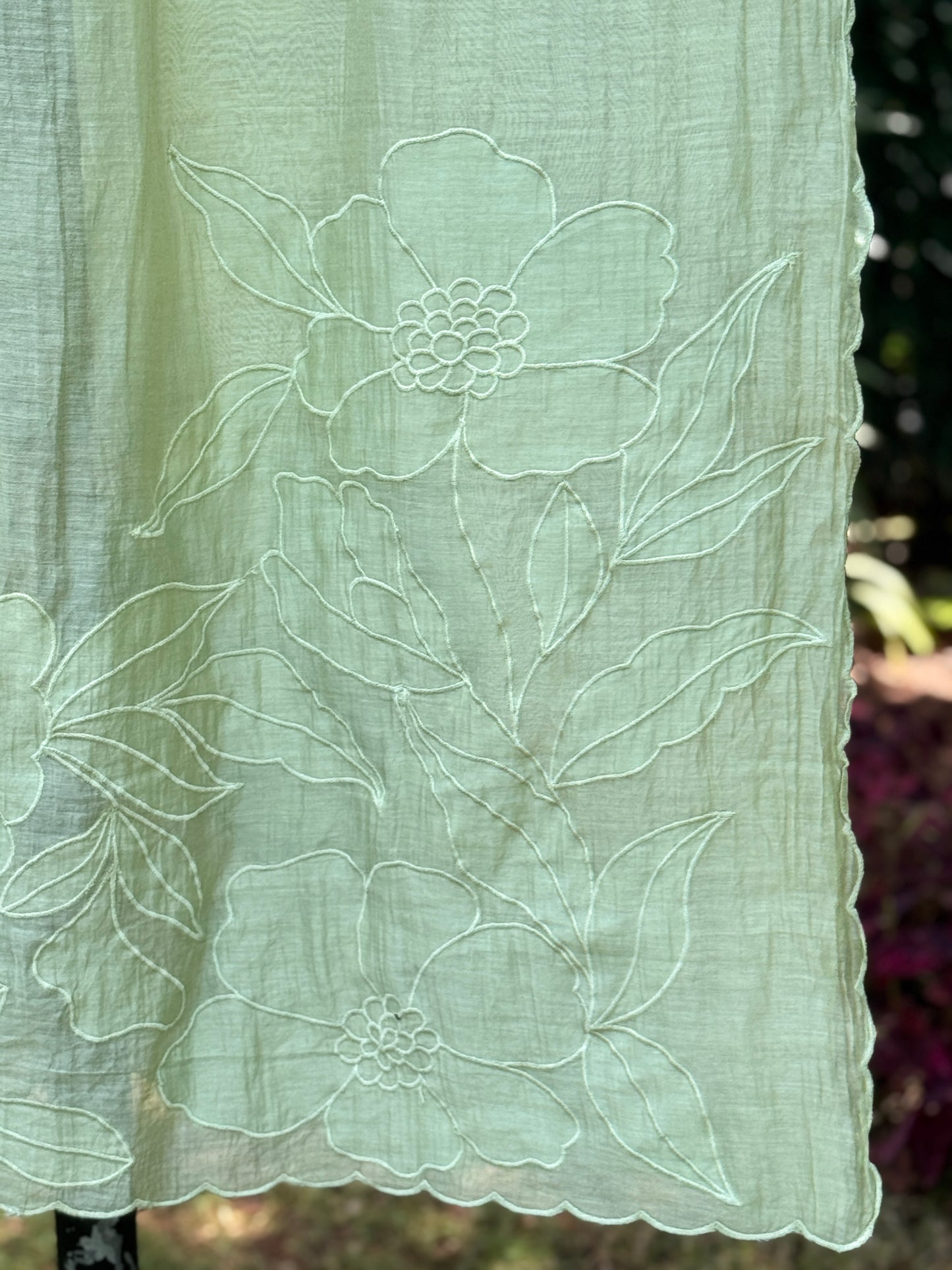 Applique Embroidered Cotton Dupatta