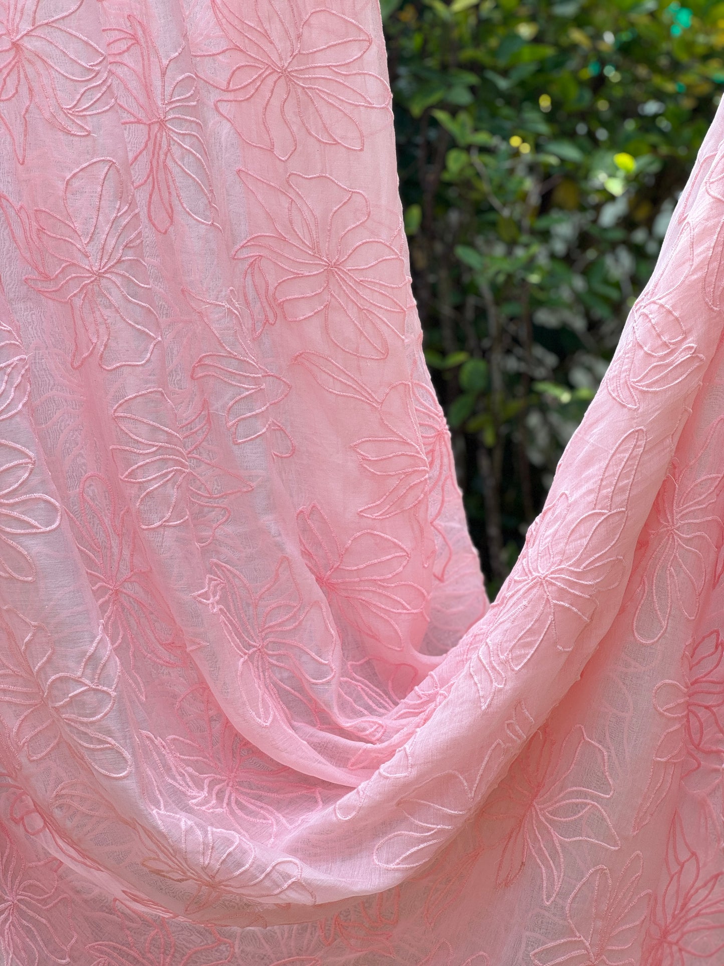 Embroidered 40 gm Banarasi Chanderi Fabric