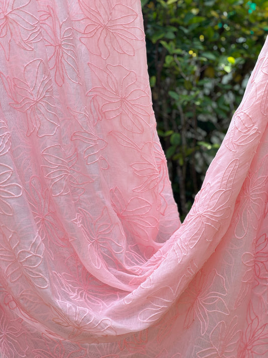 Embroidered 40 gm Banarasi Chanderi Fabric
