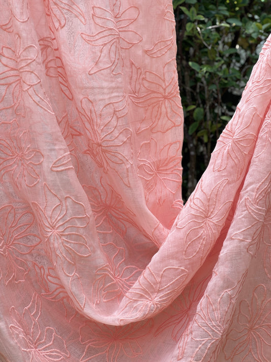 Embroidered 40 gm Banarasi Chanderi Fabric