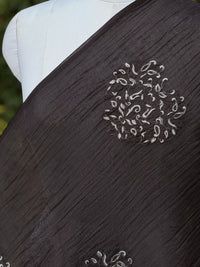 Embroidered 40 gm Banarasi Chanderi Fabric