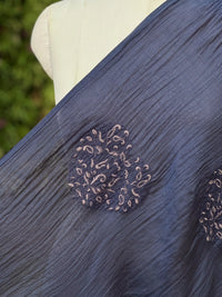 Embroidered 40 gm Banarasi Chanderi Fabric