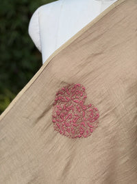 Embroidered 40 gm Banarasi Chanderi Fabric