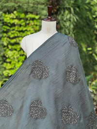 Embroidered 40 gm Banarasi Chanderi Fabric