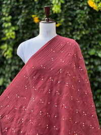 Embroidered 40gm Banarasi Chanderi Fabric