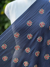Embroidered 40gm Banarasi Chanderi Fabric