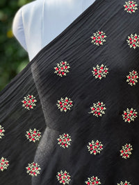 Embroidered 40gm Banarasi Chanderi Fabric