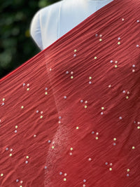 Embroidered 40gm Banarasi Chanderi Fabric