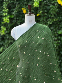 Embroidered 40gm Banarasi Chanderi Fabric