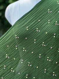 Embroidered 40gm Banarasi Chanderi Fabric