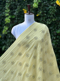 Embroidered 40gm Banarasi Chanderi Fabric