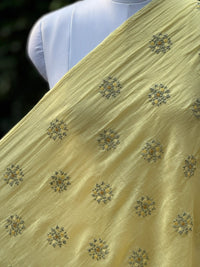 Embroidered 40gm Banarasi Chanderi Fabric