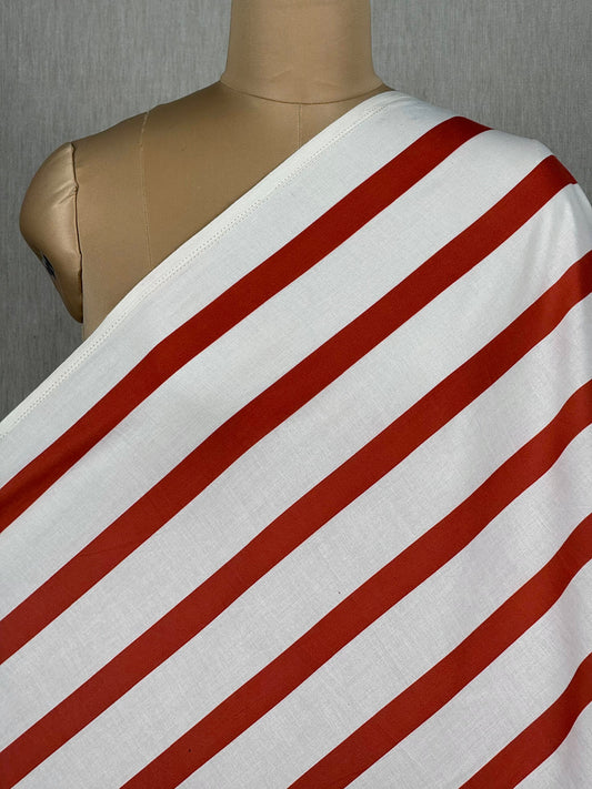 Stripes Printed Kora Fabric