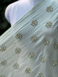 Embroidered 40gm Banarasi Chanderi Fabric