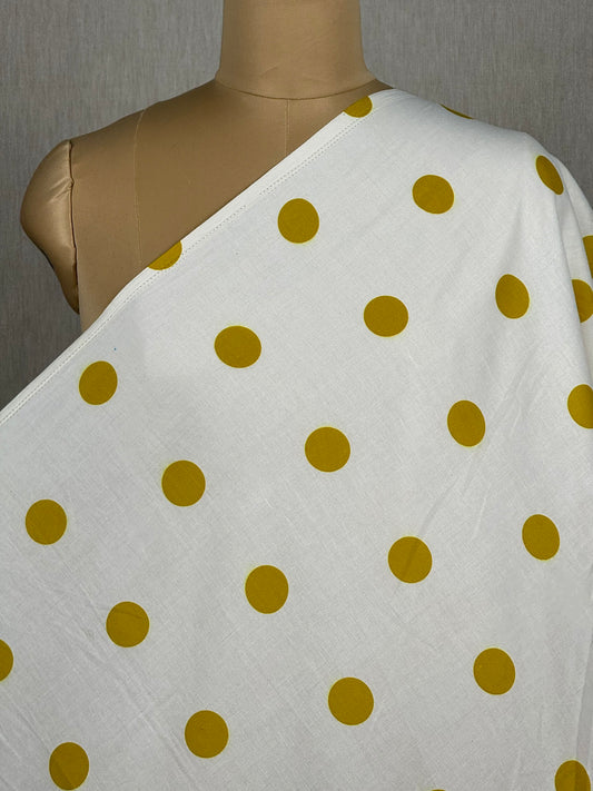 Polka Dots printed Kora Fabric