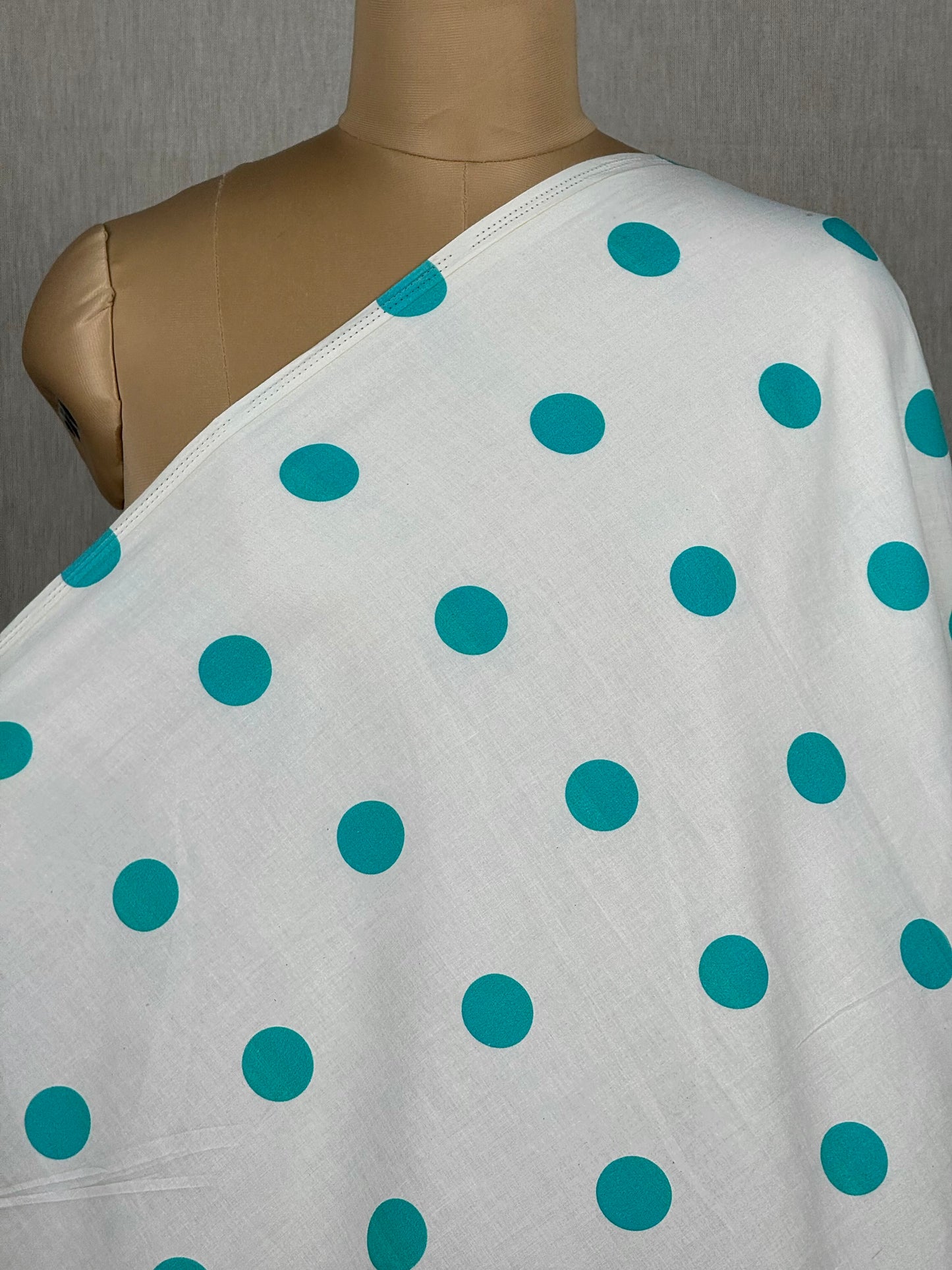 Polka Dots printed Kora Fabric