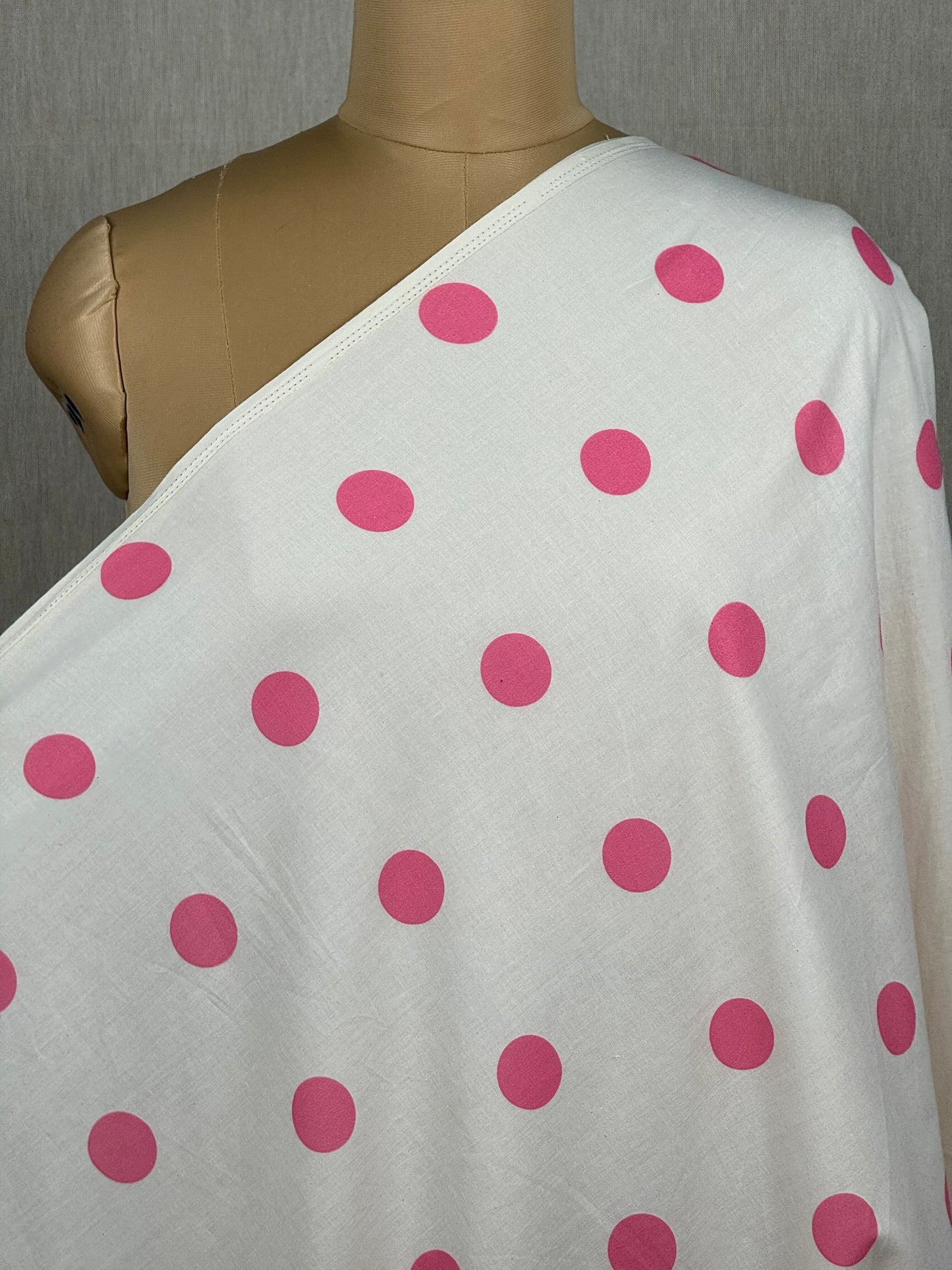 Polka Dots printed Kora Fabric