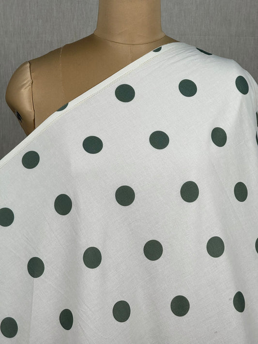 Polka Dots printed Kora Fabric