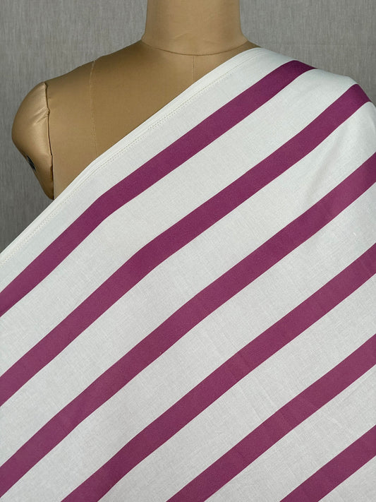 Stripes Printed Kora Fabric