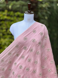 Embroidered 40gm Banarasi Chanderi Fabric