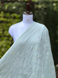 Embroidered 40gm Banarasi Chanderi Fabric