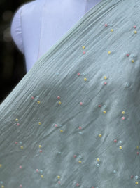 Embroidered 40gm Banarasi Chanderi Fabric