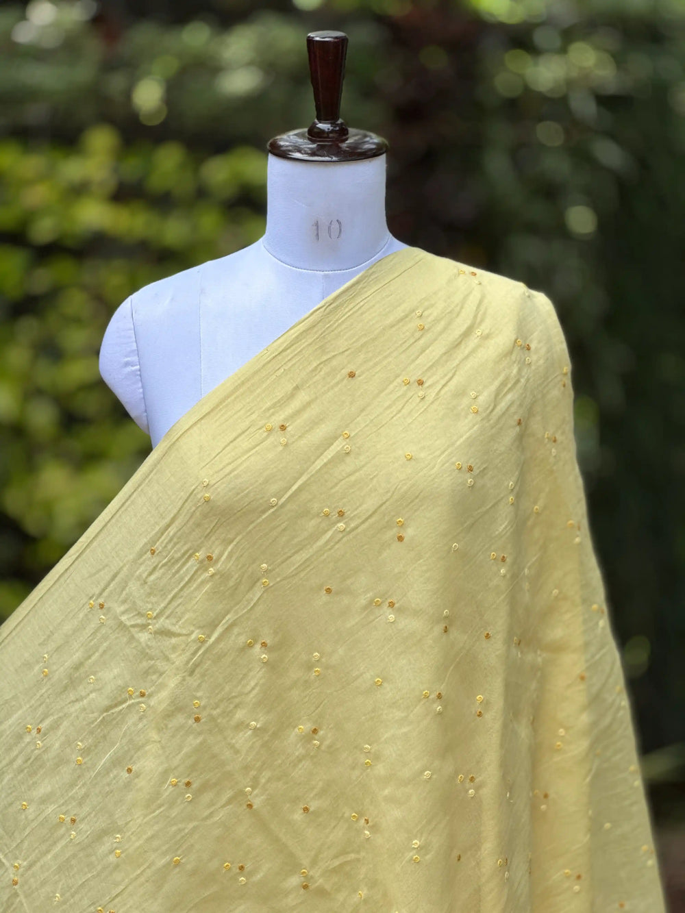Embroidered 40gm Banarasi Chanderi Fabric