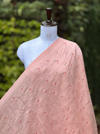 Embroidered 40gm Banarasi Chanderi Fabric