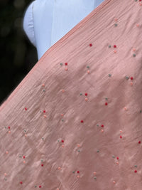 Embroidered 40gm Banarasi Chanderi Fabric