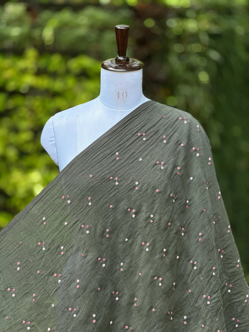 Embroidered 40gm Banarasi Chanderi Fabric