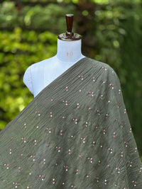 Embroidered 40gm Banarasi Chanderi Fabric