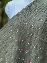 Embroidered 40gm Banarasi Chanderi Fabric