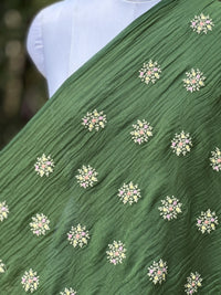 Embroidered 40gm Banarasi Chanderi Fabric