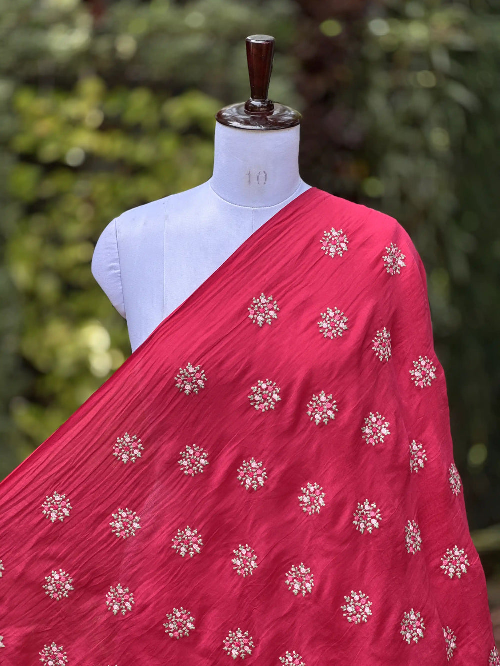 Embroidered 40gm Banarasi Chanderi Fabric