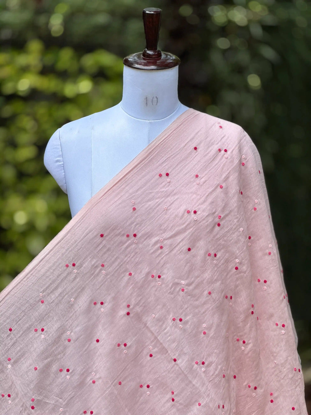 Embroidered 40gm Banarasi Chanderi Fabric