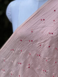 Embroidered 40gm Banarasi Chanderi Fabric