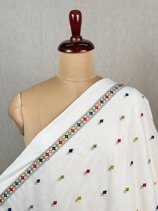 Embroidered Cambric Cotton Fabric