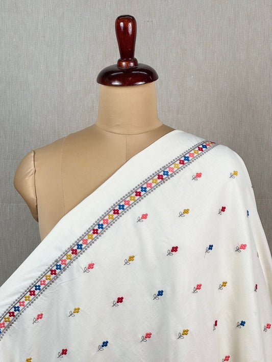 Embroidered Cambric Cotton Fabric