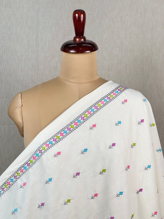 Embroidered Cambric Cotton Fabric