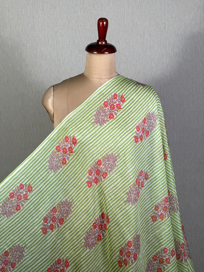 Printed Mul Chanderi Fabric