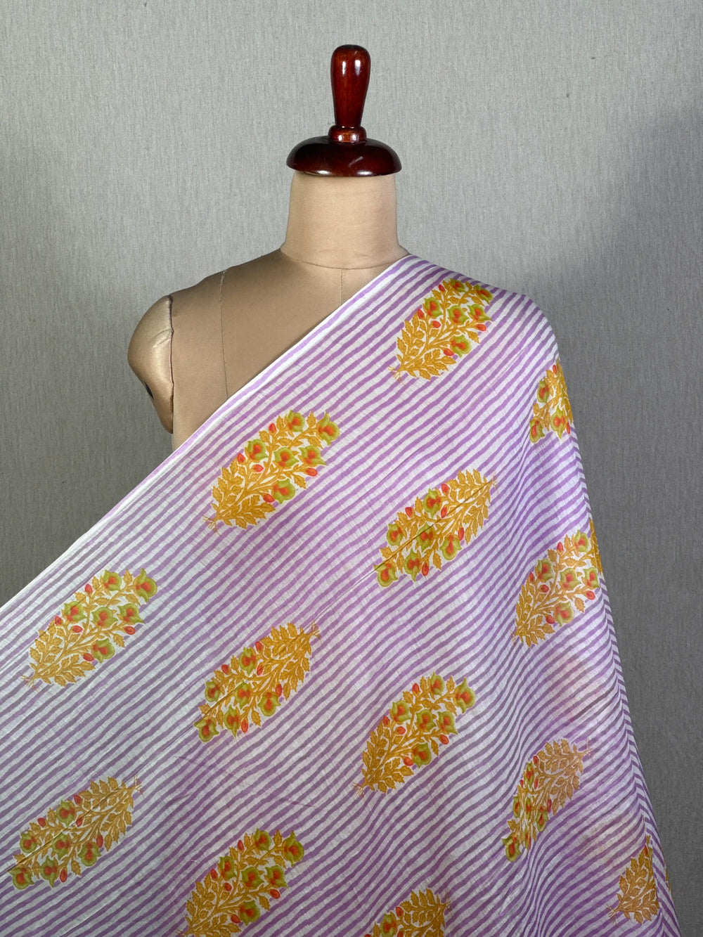 Printed Mul Chanderi Fabric