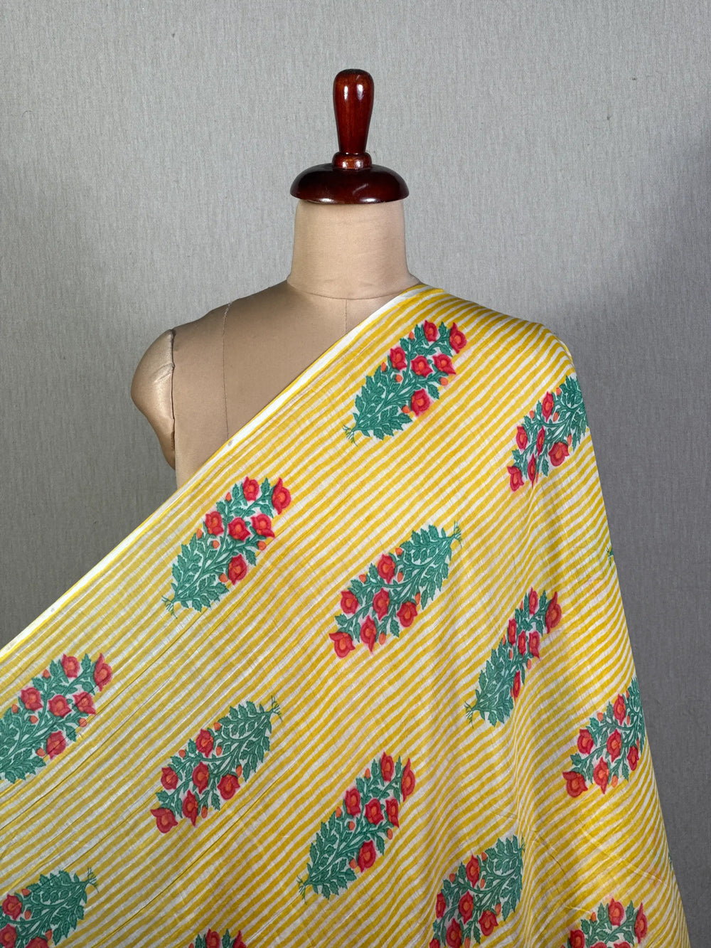 Printed Mul Chanderi Fabric
