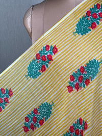 Printed Mul Chanderi Fabric