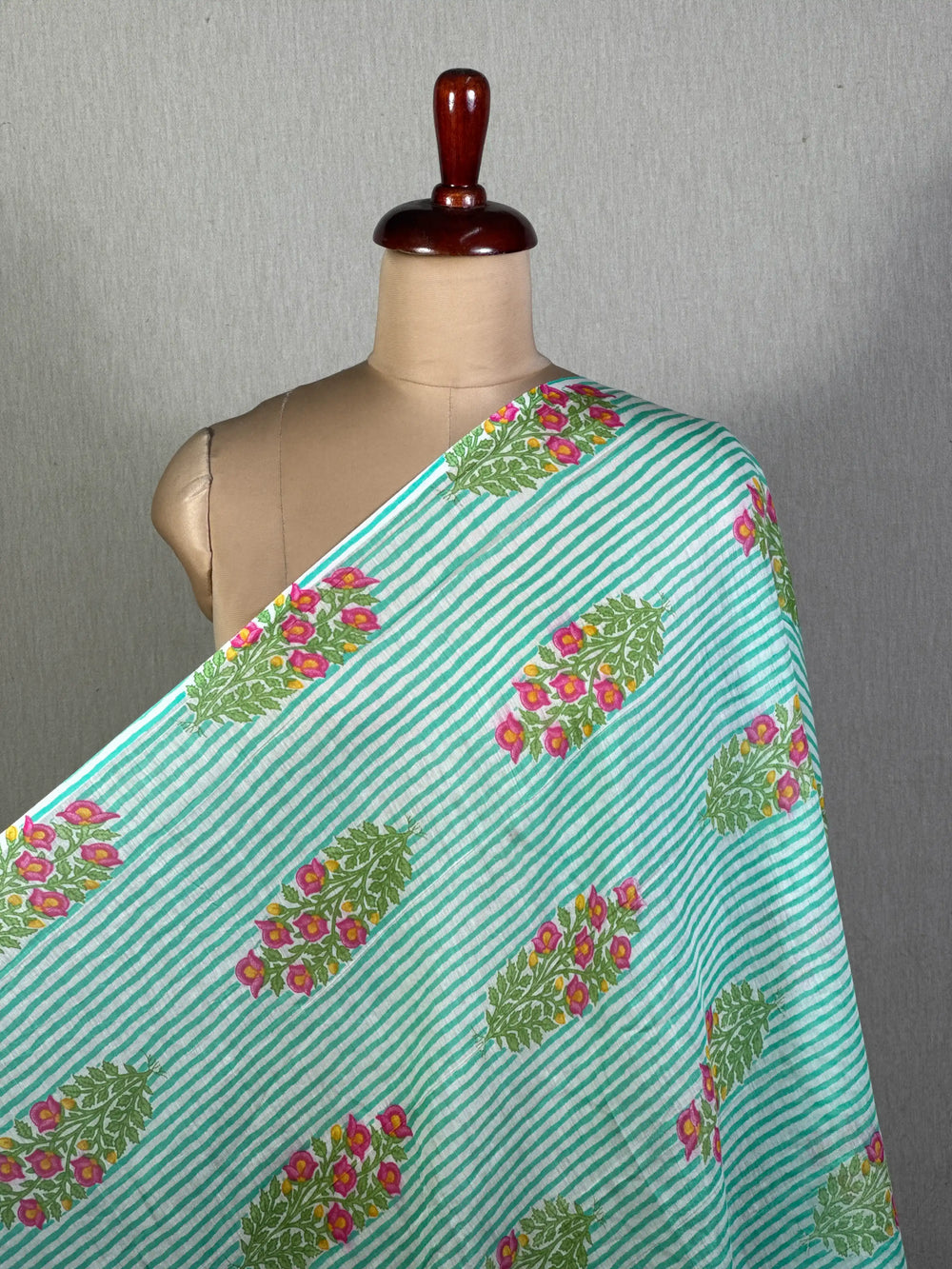 Printed Mul Chanderi Fabric