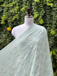 Embroidered 40 gm Banarasi Chanderi Fabric