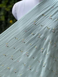 Embroidered 40 gm Banarasi Chanderi Fabric